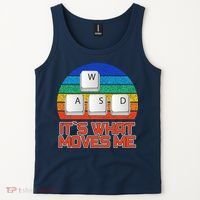 W A S D It's What Moves Me Gamer Tank Top thumb 2