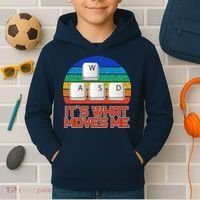 W A S D It's What Moves Me Gamer Kids Hoodie thumb 2