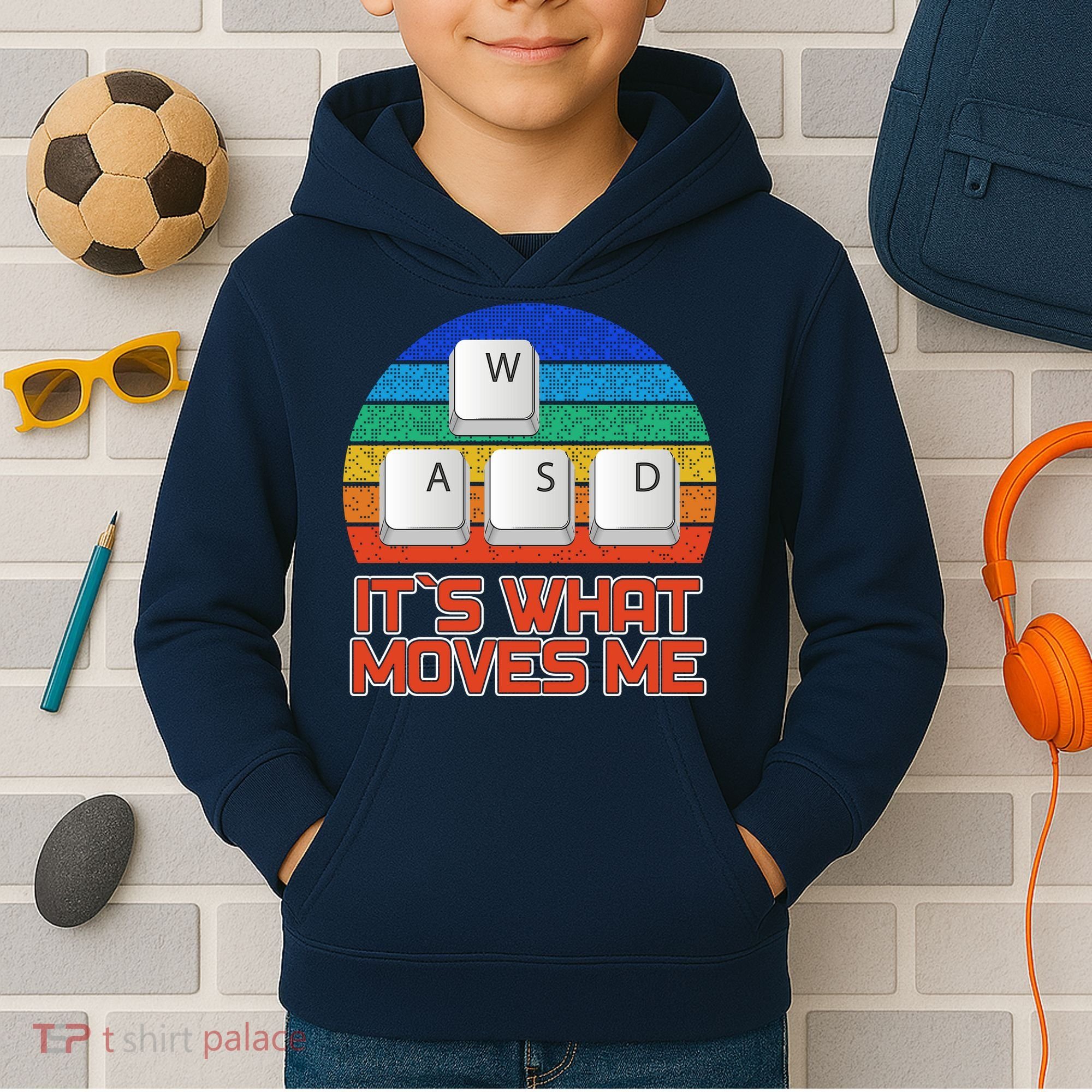 W A S D It's What Moves Me Gamer Kids Hoodie
