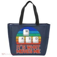 W A S D It's What Moves Me Gamer Tote Bag thumb 0