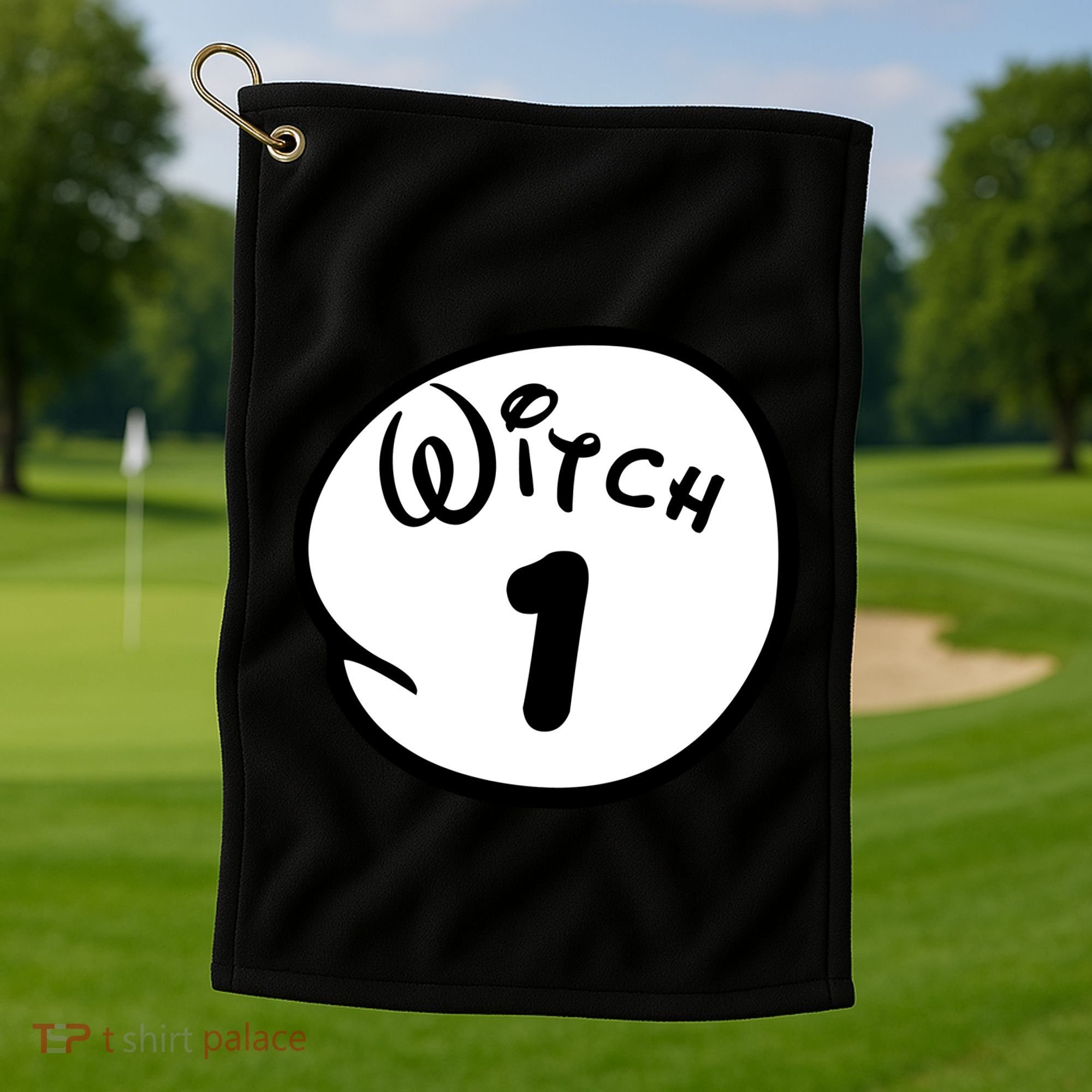 Witch 1 2 3 4 5 Custom Personalize Halloween Golf Towel
