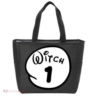 Witch 1 2 3 4 5 Custom Personalize Halloween Tote Bag