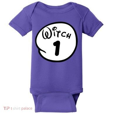 Witch 1 2 3 4 5 Custom Personalize Halloween Baby Bodysuit