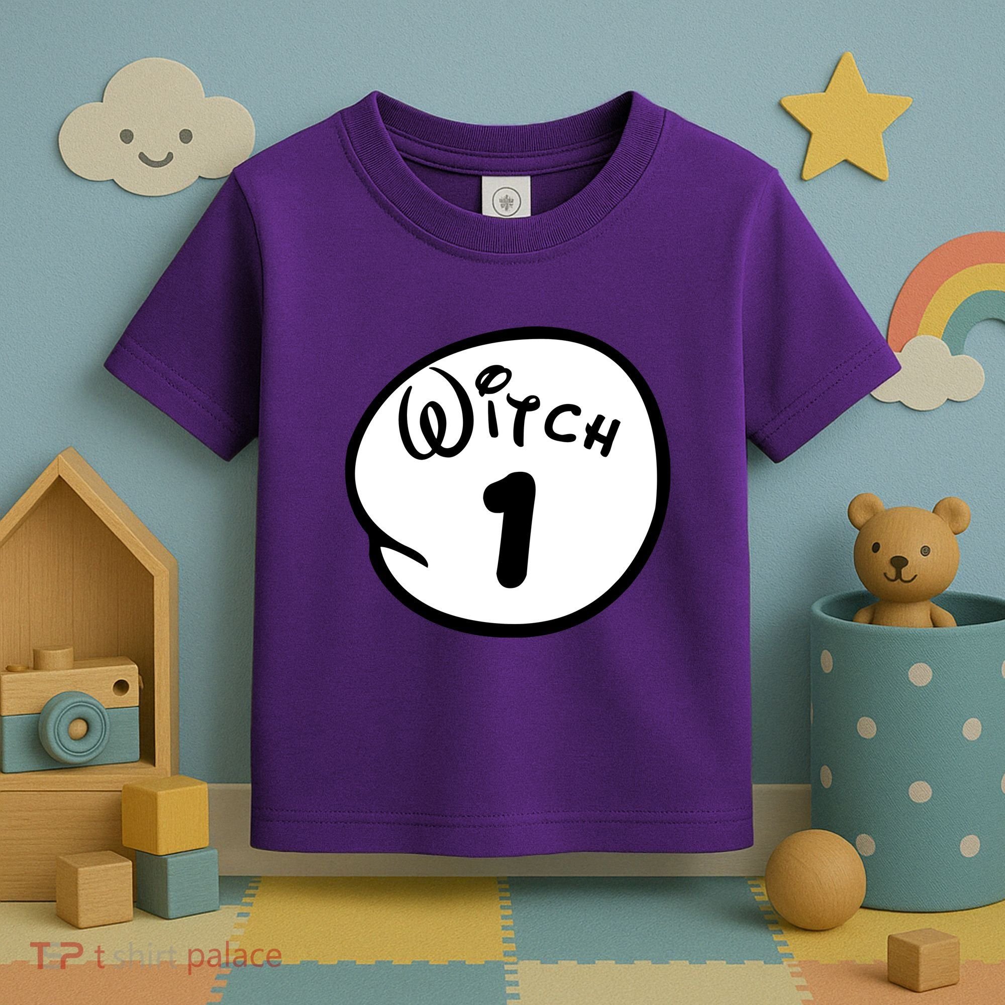 Witch 1 2 3 4 5 Custom Personalize Halloween Toddler T-Shirt