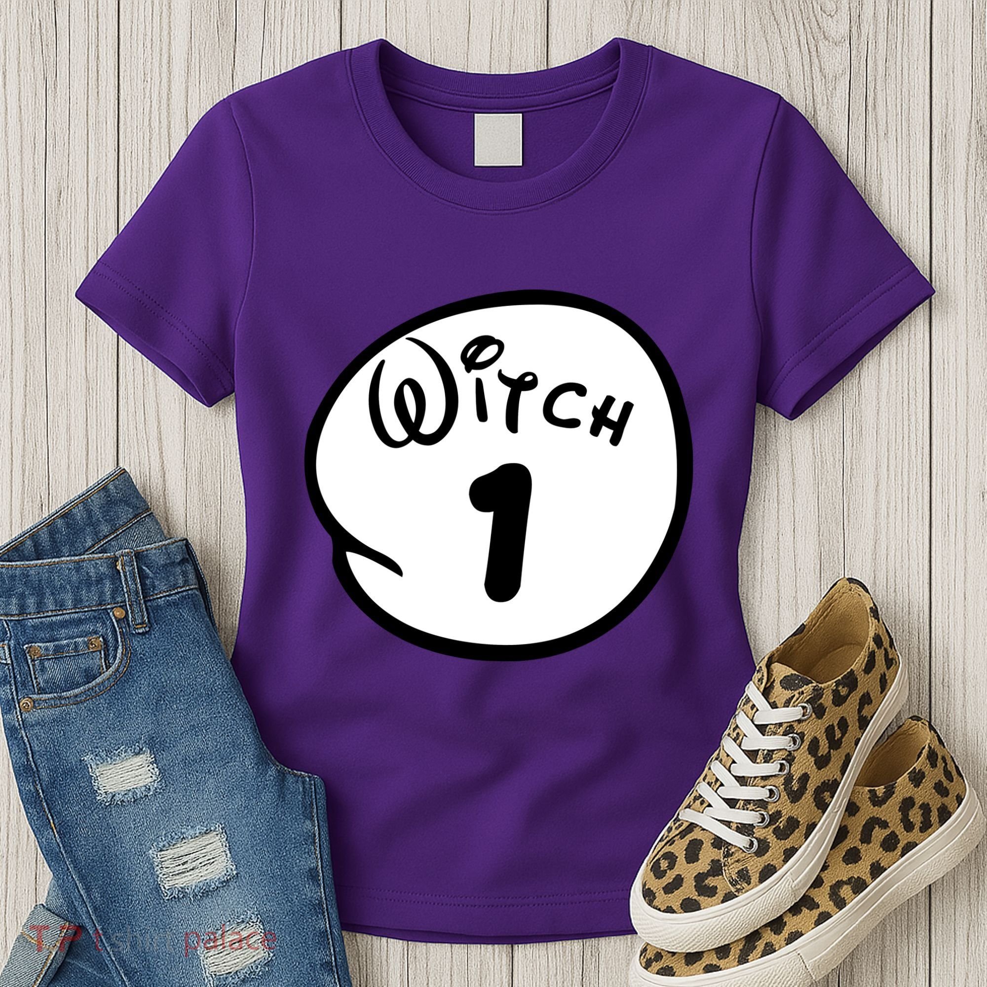 Witch 1 2 3 4 5 Custom Personalize Halloween Women's T-Shirt