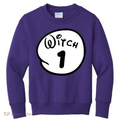 Witch 1 2 3 4 5 Custom Personalize Halloween Kids Sweatshirt