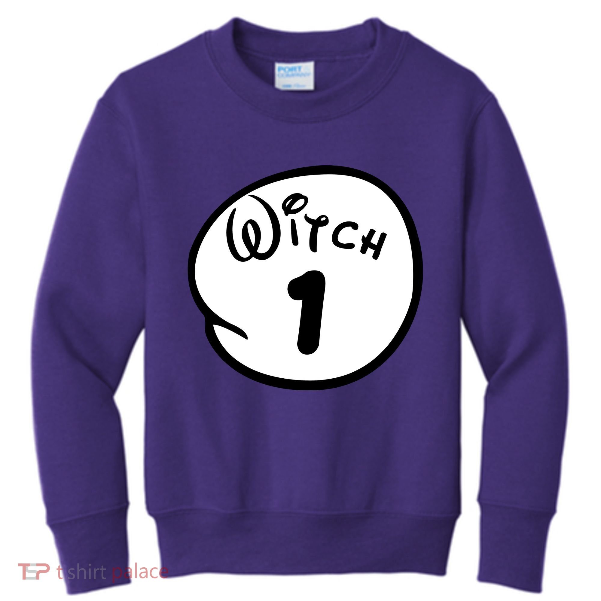Witch 1 2 3 4 5 Custom Personalize Halloween Kids Sweatshirt