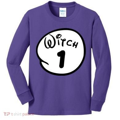 Witch 1 2 3 4 5 Custom Personalize Halloween Kids Long Sleeve Shirt