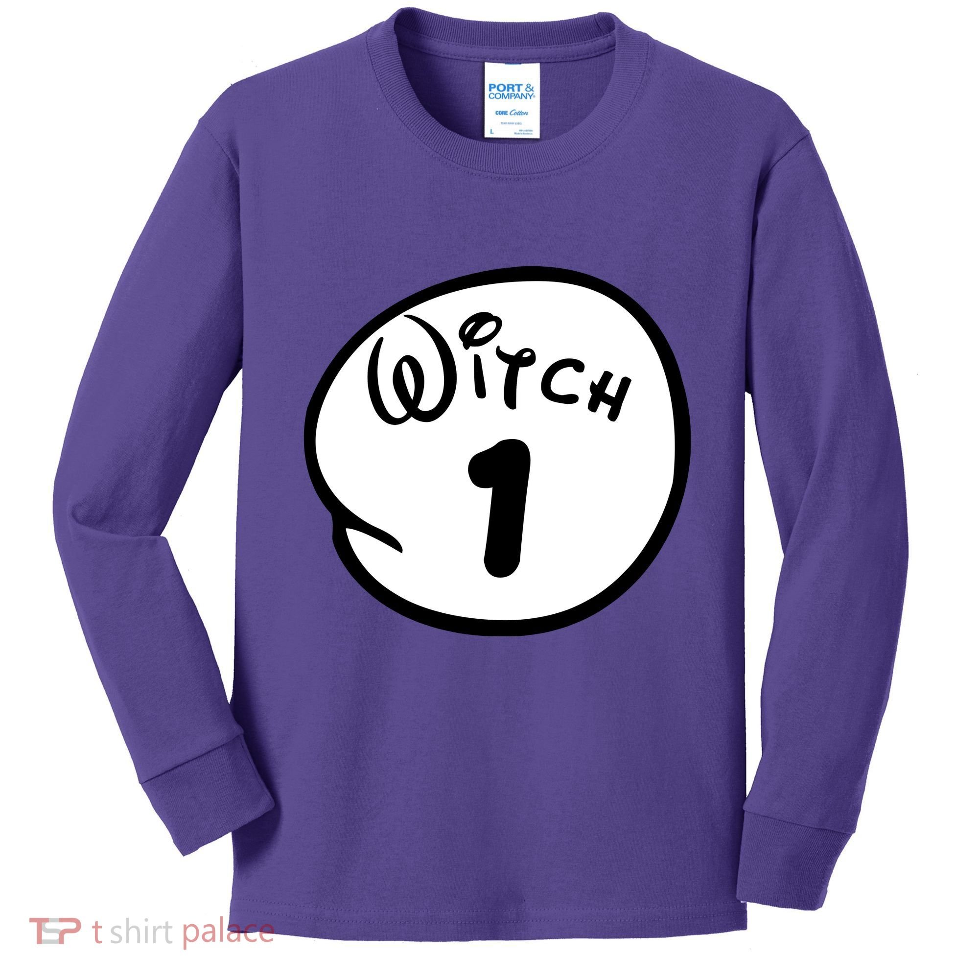 Witch 1 2 3 4 5 Custom Personalize Halloween Kids Long Sleeve Shirt