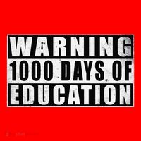 Warning 1000 Days Of Education 1000 Days Of School 5th Grade Santa Hat thumb 1