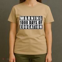 Warning 1000 Days Of Education 1000 Days Of School 5th Grade T-Shirt thumb 4