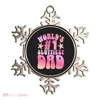 World's 1 Sluttiest Dad Funny Fathers Daddy Joke Ornament thumb 0