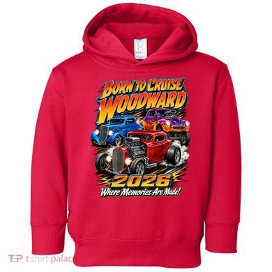 Woodward 2026 Born To Cruise Hot Rods Toddler Hoodie