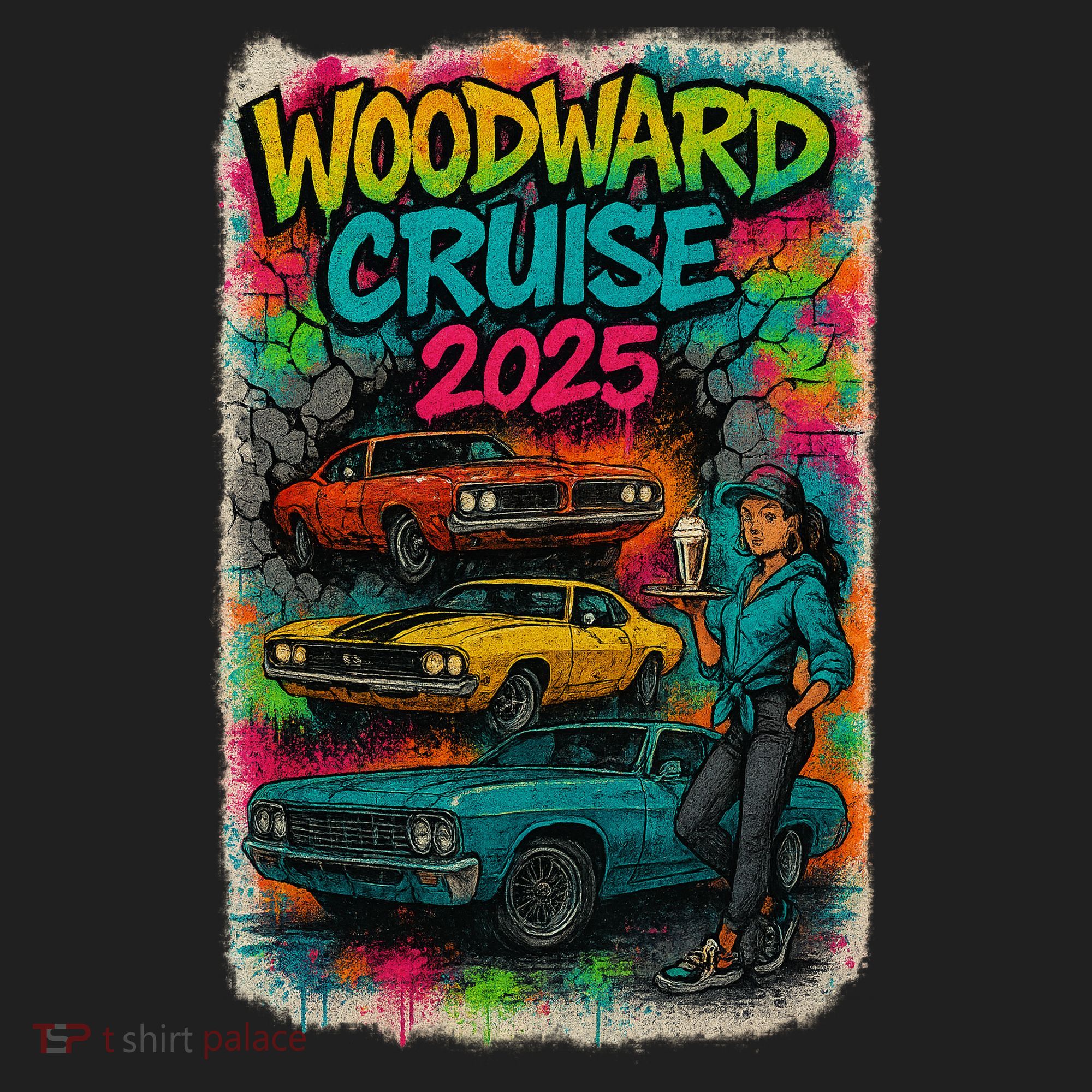 Woodward 2025 Graffiti Style Tumbler