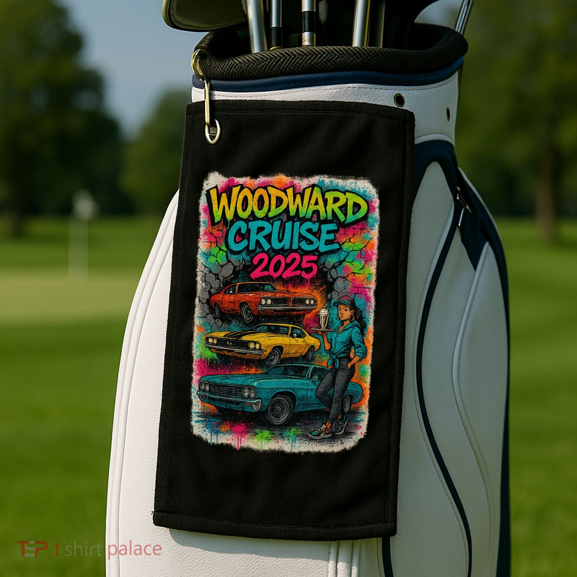 Woodward 2025 Graffiti Style Golf Towel