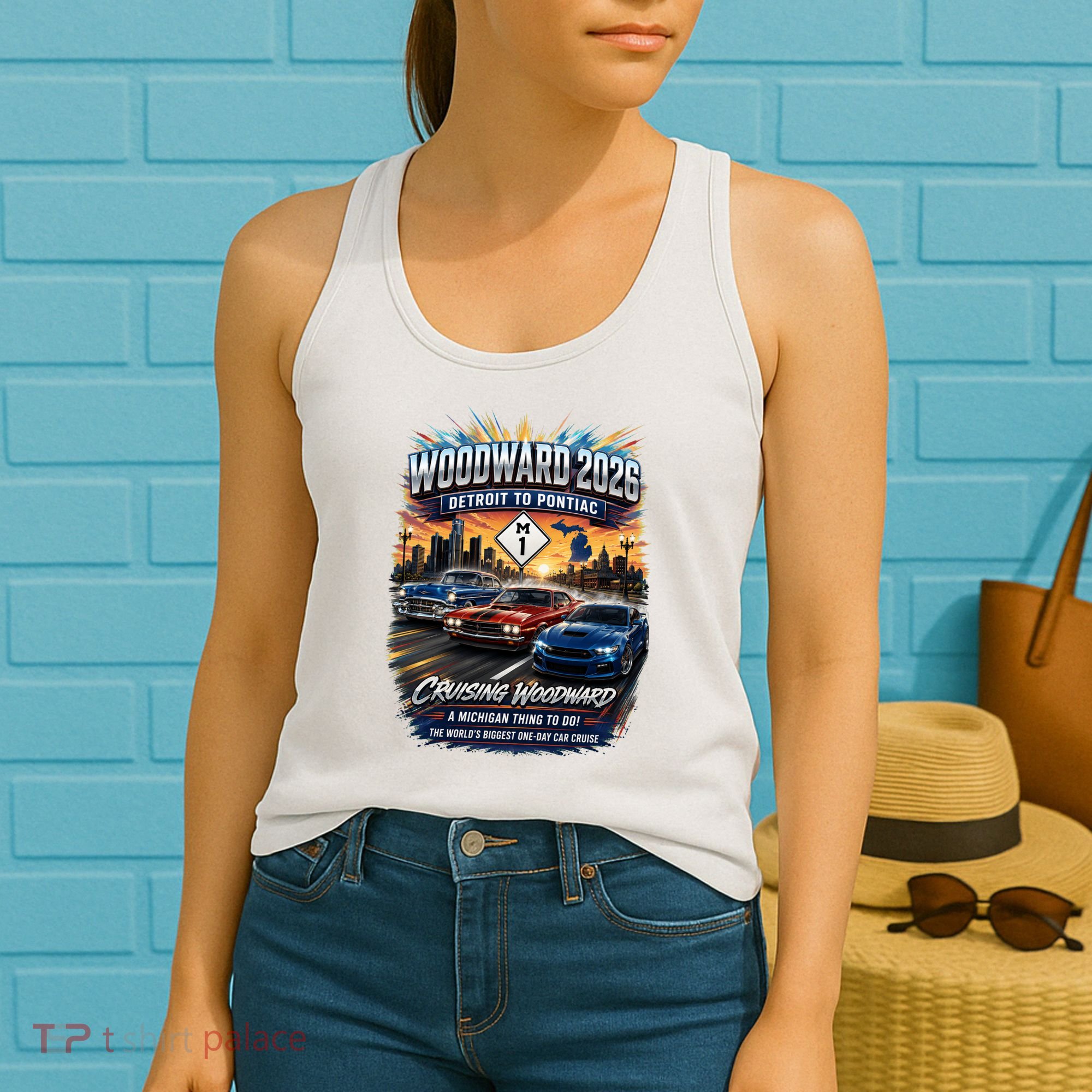 Woodward 2026 The World's Largest Car Cruise M1 Women's Tank Top