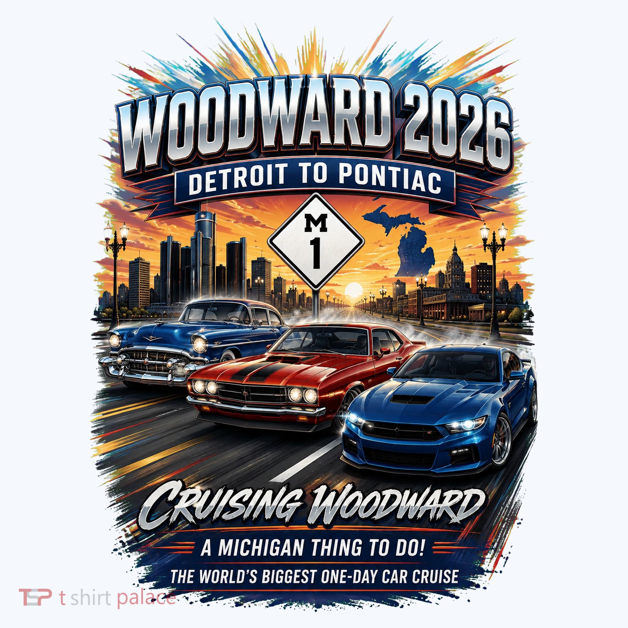 Woodward 2026 The World's Largest Car Cruise M1 Kids Hoodie