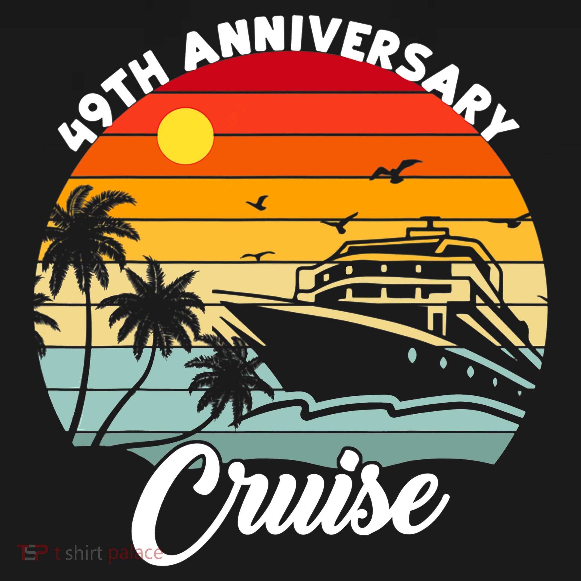 Wedding 49th Anniversary Cruise Trip Husband Wife Couple Ornament