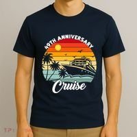 Wedding 49th Anniversary Cruise Trip Husband Wife Couple T-Shirt thumb 3