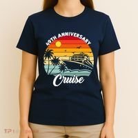 Wedding 49th Anniversary Cruise Trip Husband Wife Couple T-Shirt thumb 4