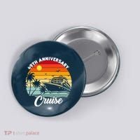 Wedding 49th Anniversary Cruise Trip Husband Wife Couple Button thumb 0