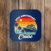 Wedding 49th Anniversary Cruise Trip Husband Wife Couple Coaster thumb 0