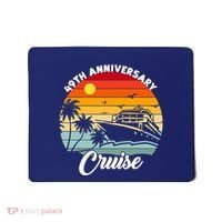 Wedding 49th Anniversary Cruise Trip Husband Wife Couple Mousepad thumb 0