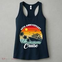 Wedding 49th Anniversary Cruise Trip Husband Wife Couple Women's Tank Top thumb 3