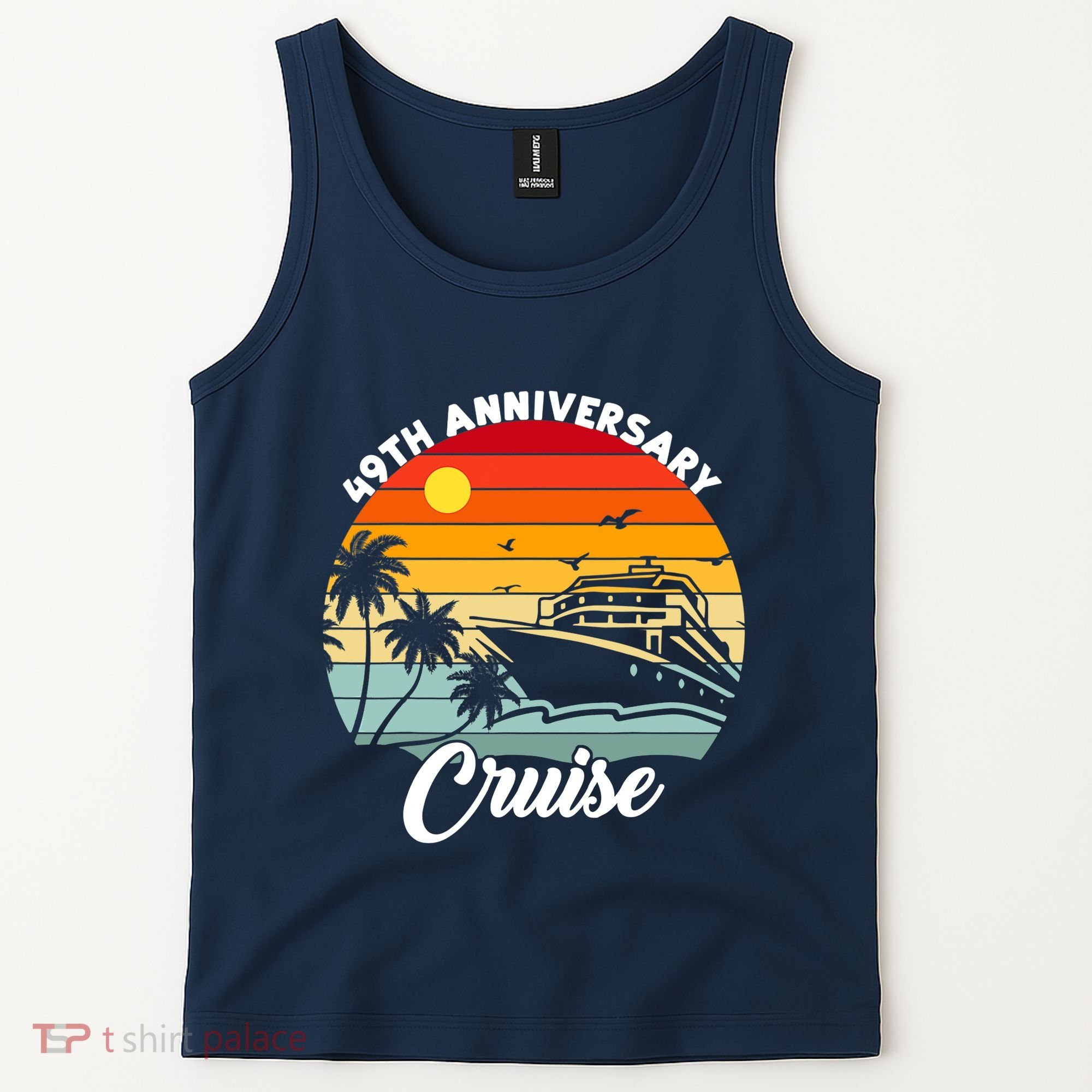 Wedding 49th Anniversary Cruise Trip Husband Wife Couple Tank Top