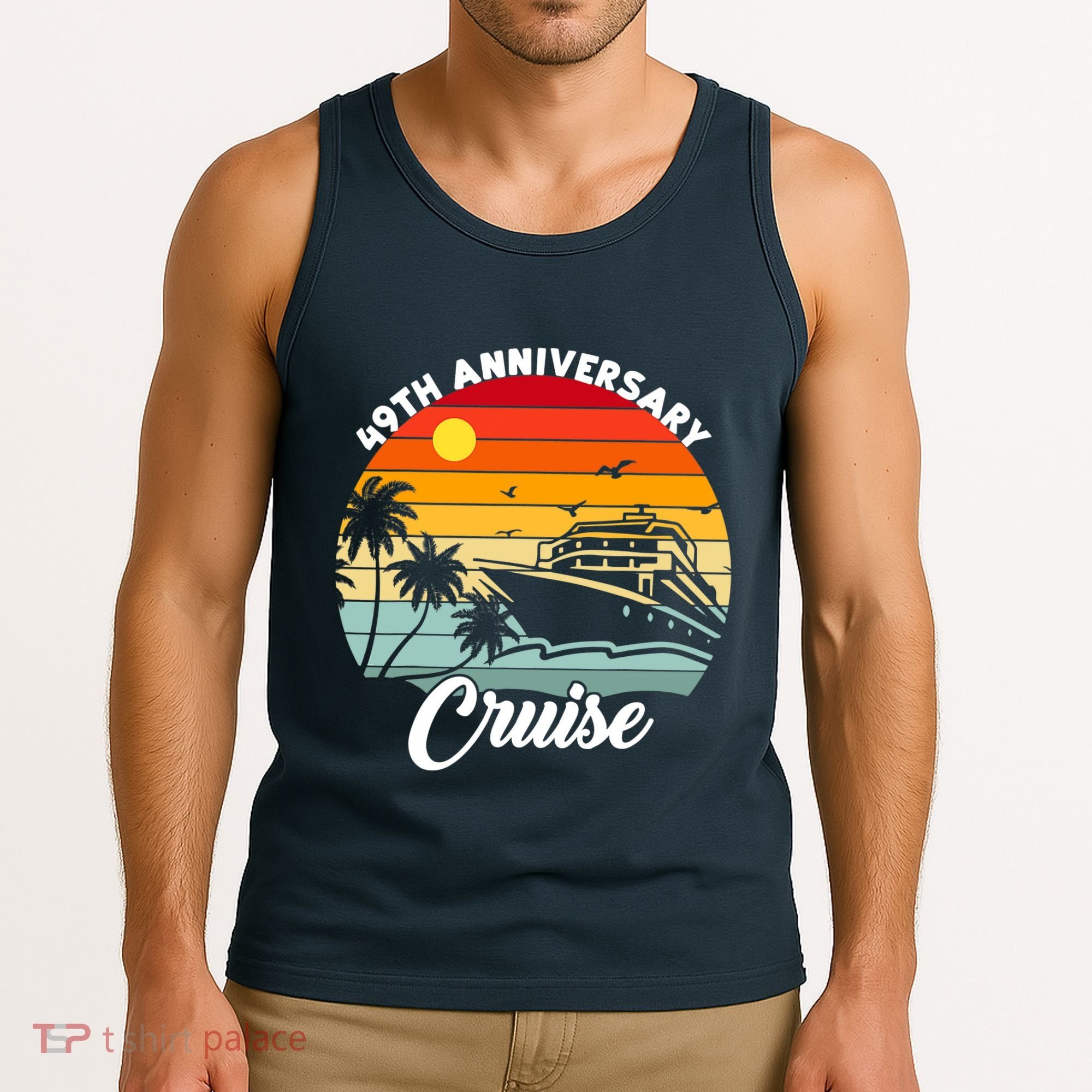 Wedding 49th Anniversary Cruise Trip Husband Wife Couple Tank Top