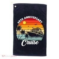 Wedding 49th Anniversary Cruise Trip Husband Wife Couple Golf Towel thumb 0
