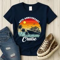 Wedding 49th Anniversary Cruise Trip Husband Wife Couple Women's T-Shirt thumb 3