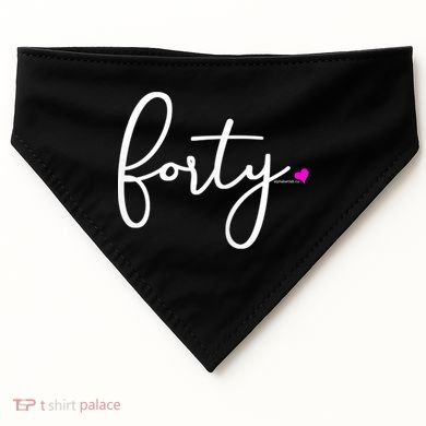 Wom.e.ns 40th Birthday Gift Ideas for Her Wom.e.n  Party Forty USA-Made Doggie Bandana