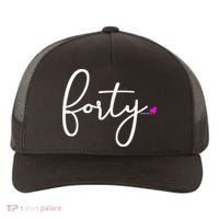 Wom.e.ns 40th Birthday Gift Ideas for Her Wom.e.n  Party Forty Yupoong Adult 5-Panel Trucker Hat thumb 0