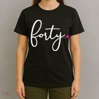 Wom.e.ns 40th Birthday Gift Ideas for Her Wom.e.n  Party Forty T-Shirt thumb 4