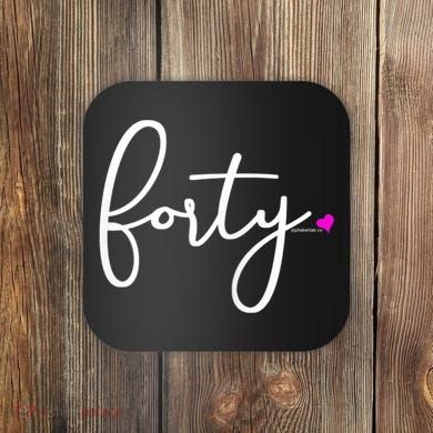 Wom.e.ns 40th Birthday Gift Ideas for Her Wom.e.n  Party Forty Coaster