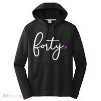 Wom.e.ns 40th Birthday Gift Ideas for Her Wom.e.n  Party Forty Performance Fleece Hoodie thumb 0