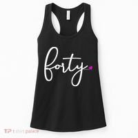 Wom.e.ns 40th Birthday Gift Ideas for Her Wom.e.n  Party Forty Women's Tank Top thumb 0