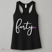 Wom.e.ns 40th Birthday Gift Ideas for Her Wom.e.n  Party Forty Women's Tank Top thumb 3