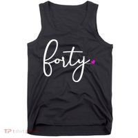 Wom.e.ns 40th Birthday Gift Ideas for Her Wom.e.n  Party Forty Tank Top thumb 0