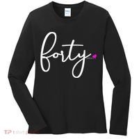 Wom.e.ns 40th Birthday Gift Ideas for Her Wom.e.n  Party Forty Women's Long Sleeve Shirt thumb 0