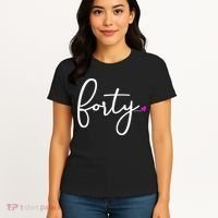 Wom.e.ns 40th Birthday Gift Ideas for Her Wom.e.n  Party Forty Women's T-Shirt thumb 4