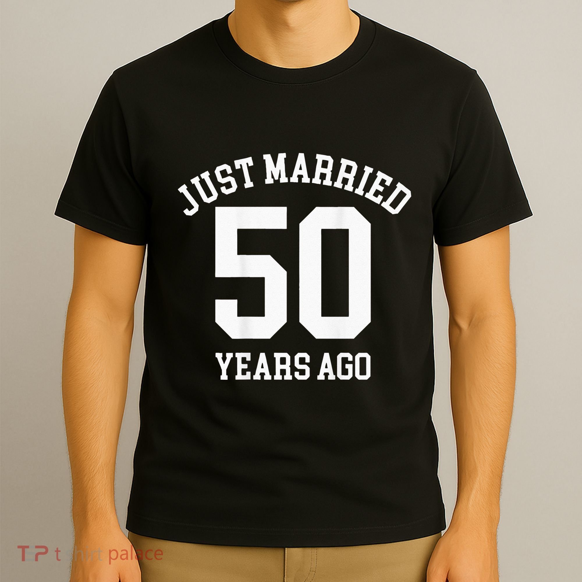 Wedding 50th Anniversary Just Married Football Couple T-Shirt