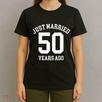 Wedding 50th Anniversary Just Married Football Couple T-Shirt thumb 4