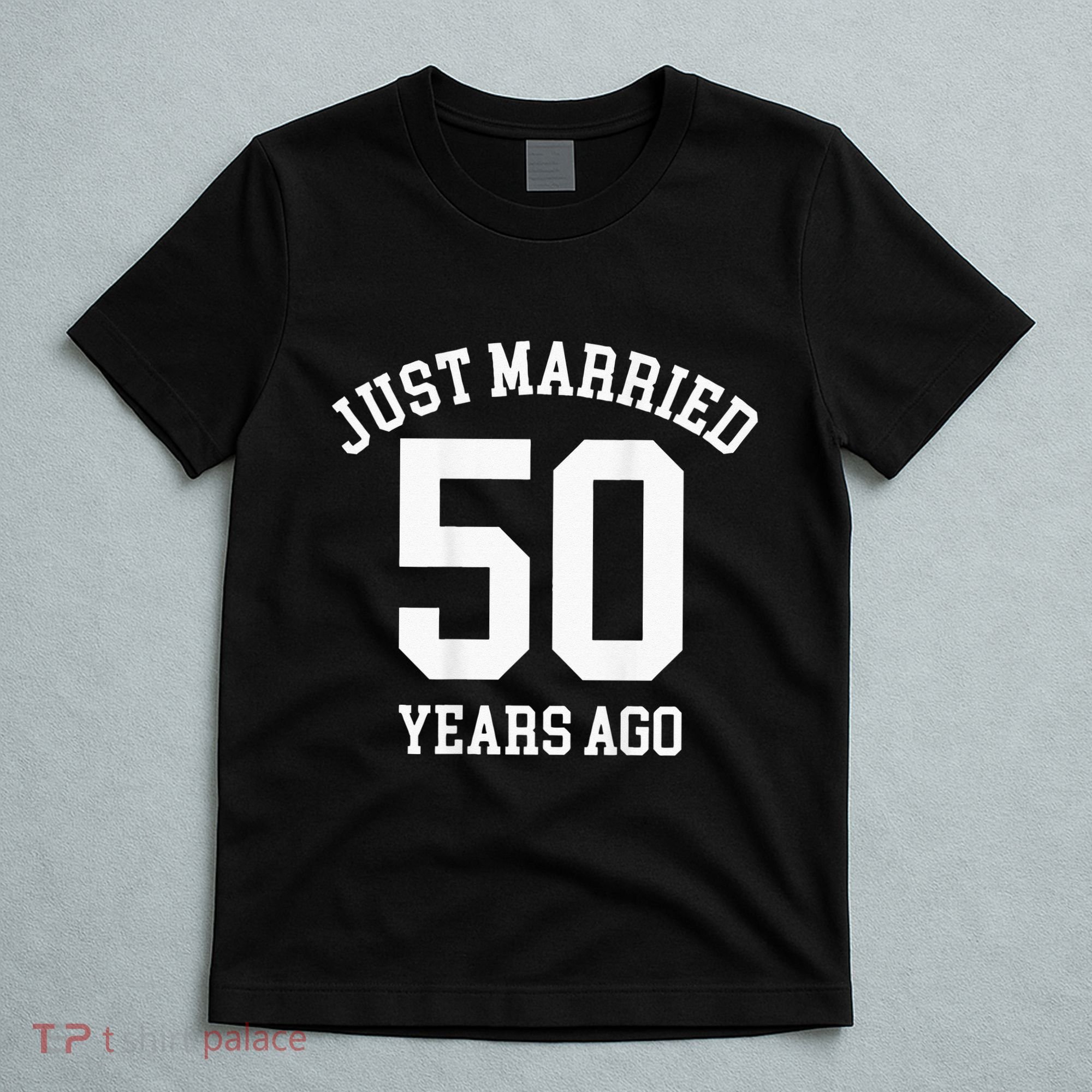 Wedding 50th Anniversary Just Married Football Couple T-Shirt