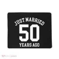 Wedding 50th Anniversary Just Married Football Couple Mousepad thumb 0