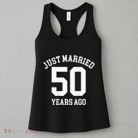 Wedding 50th Anniversary Just Married Football Couple Women's Tank Top thumb 3