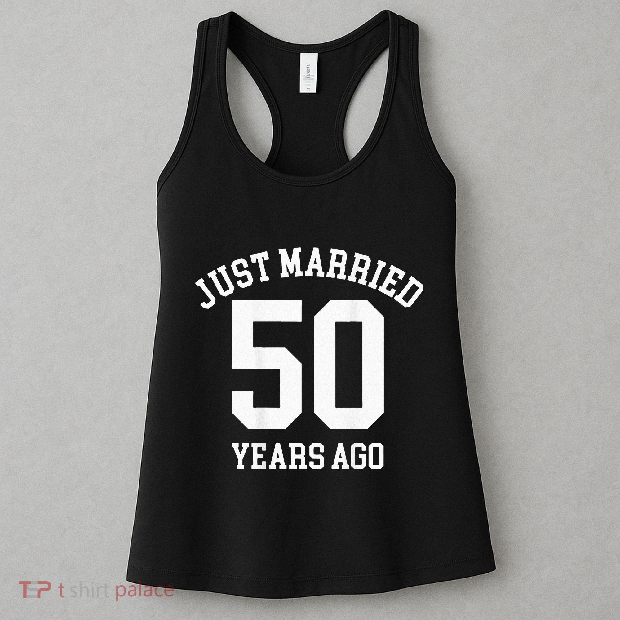 Wedding 50th Anniversary Just Married Football Couple Women's Tank Top
