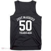 Wedding 50th Anniversary Just Married Football Couple Tank Top thumb 0