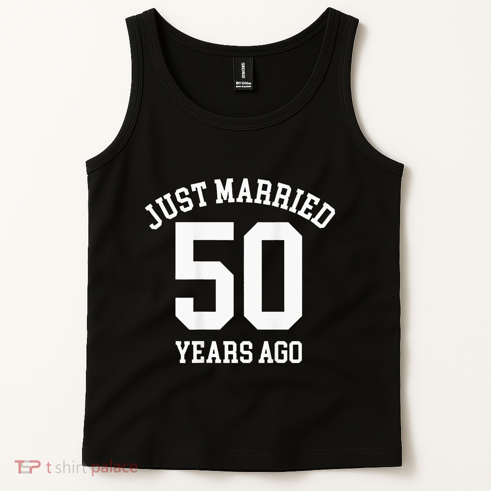 Wedding 50th Anniversary Just Married Football Couple Tank Top